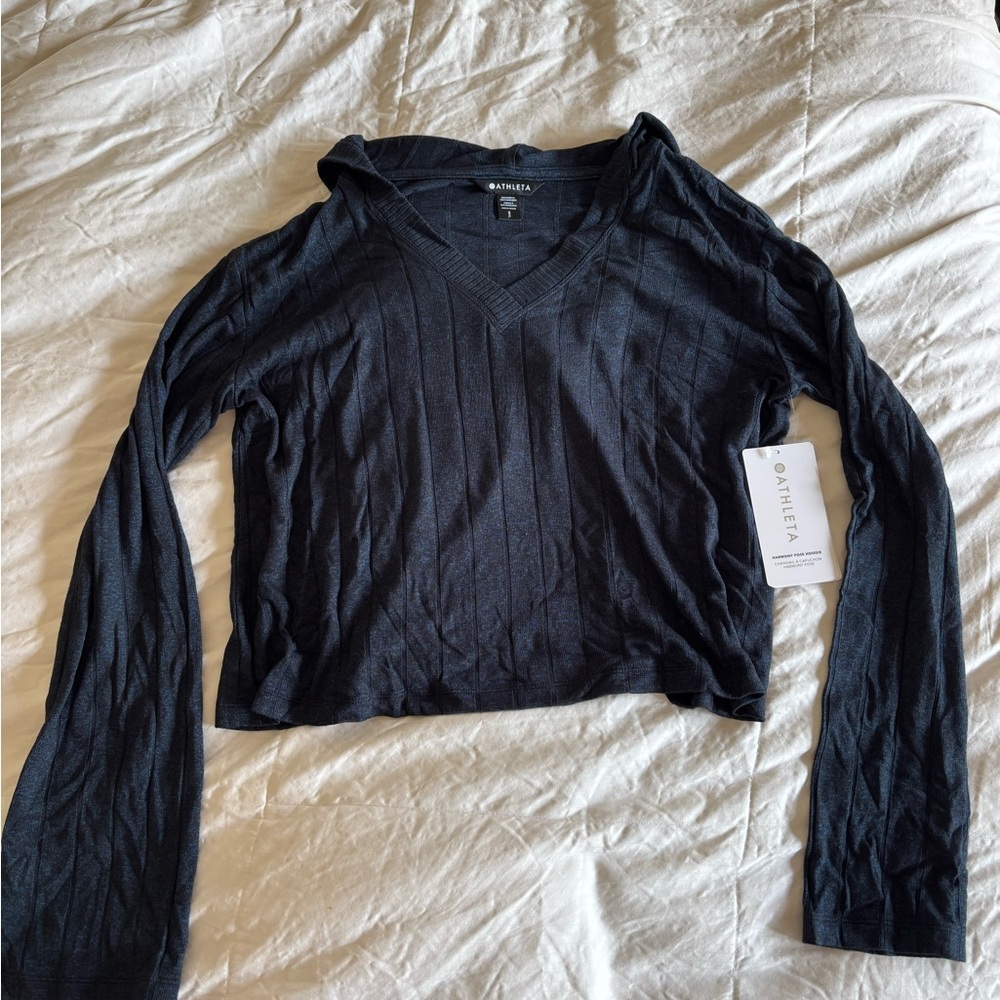 Athleta navy and black hoodie